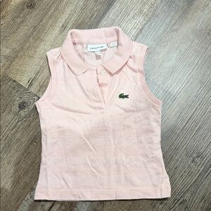 Lacoste Kids Light Pink Sleeveless Polo